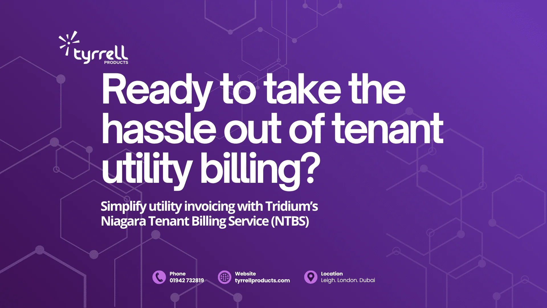Simplify utility invoicing with Tridium’s Niagara Tenant Billing Service (NTBS)