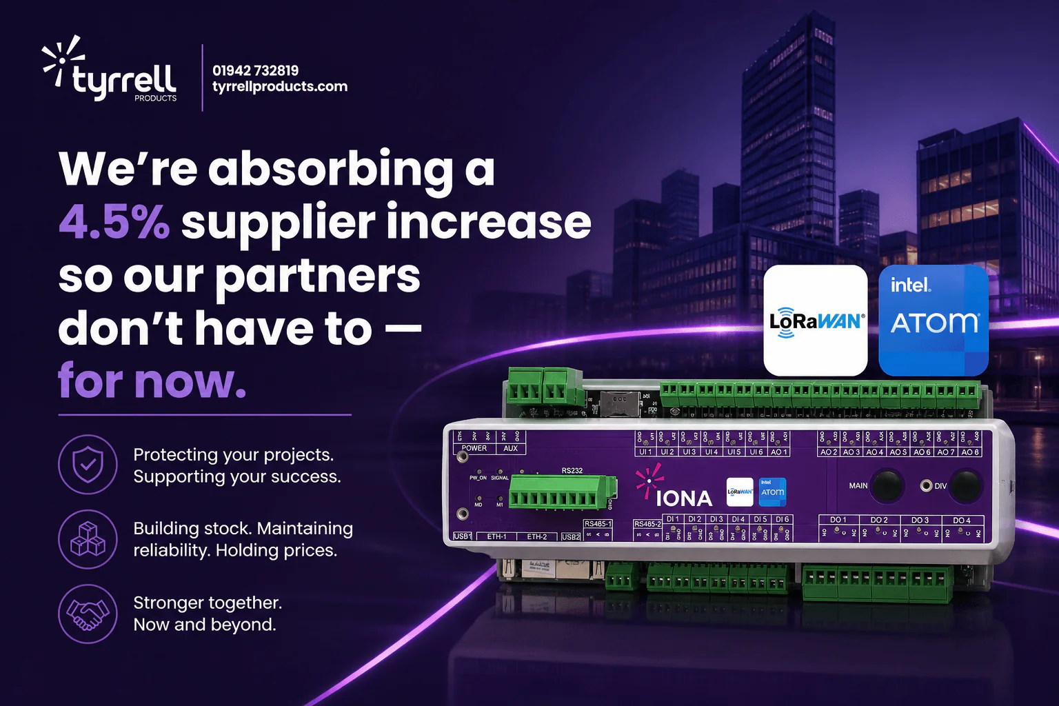 We’re absorbing a 4.5% supplier increase so our partners don’t have to — for now.